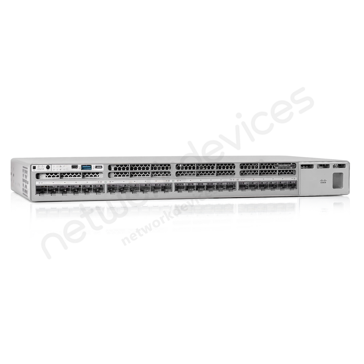 Cisco Catalyst 9300X C9300X-24Y 24-Port 25G SFP28 Switch with Modular Uplink - front view | Network Devices Inc.