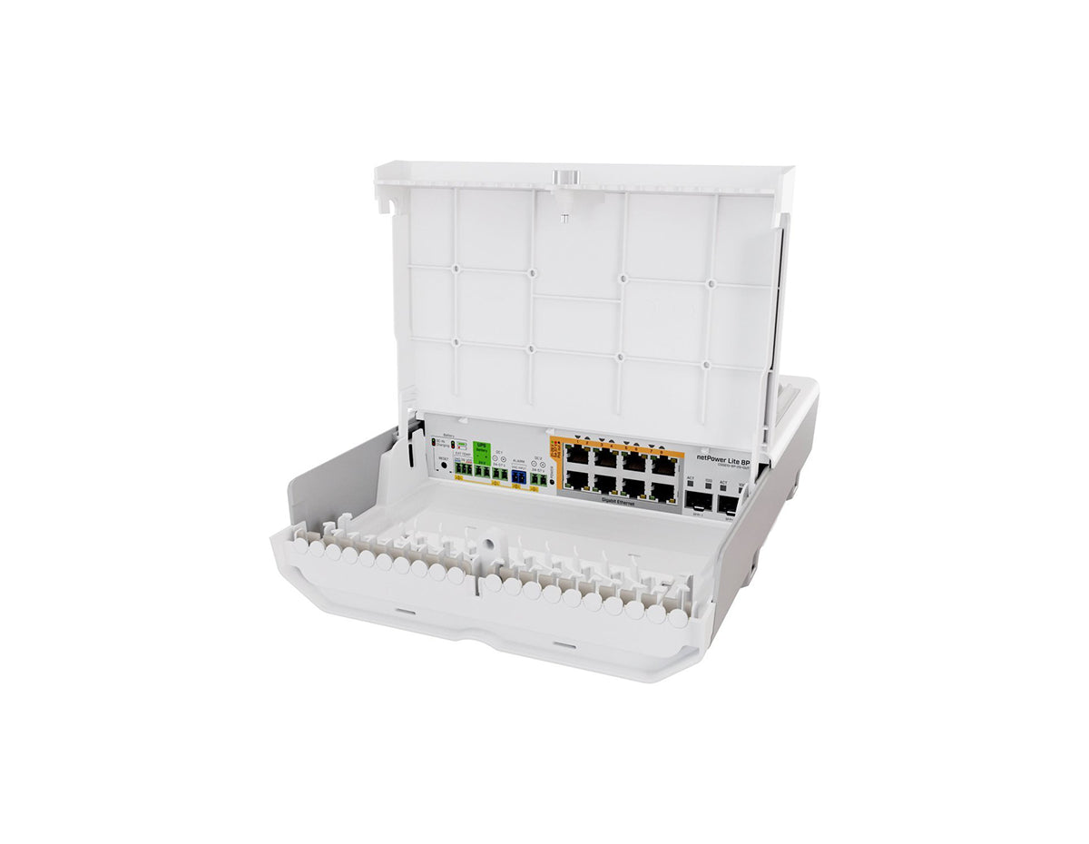 MikroTik netPower Lite 8P Outdoor PoE Switch (CSS610-8P-2S+OUT)