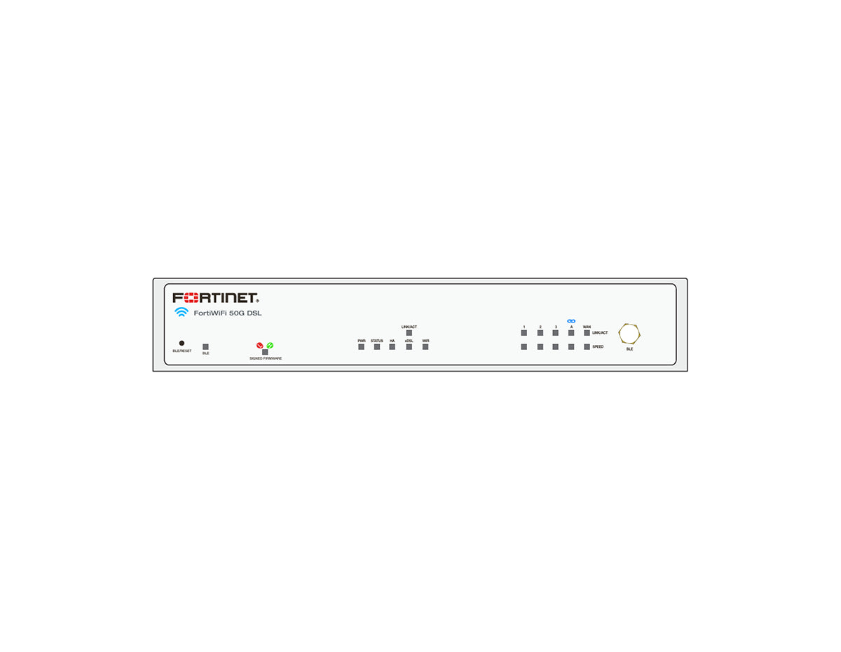 Fortinet FortiWiFi 50G-DSL Firewall + 3 Year Enterprise Protection