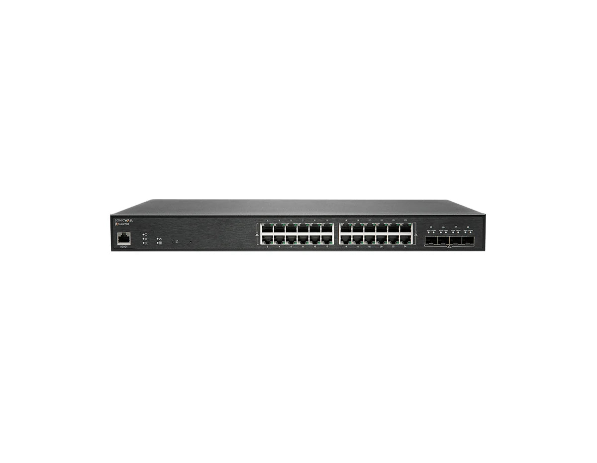 SonicWall SWS14-24FPoE Network Switch with 3-Year Network Management & Support (02-SSC-8376)