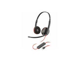 Poly Blackwire 3220 Stereo USB-C Headset +USB-C/A Adapter (8X228A6)