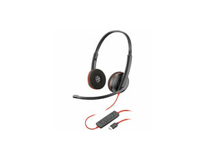 Poly Blackwire 3220 Stereo USB-C Headset +USB-C/A Adapter (8X228A6)
