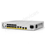 Cisco Catalyst C9200CX-12P-2X2G-A 12-Port PoE+ Compact Switch, 2x10G SFP+, Network Advantage — front panel and ports