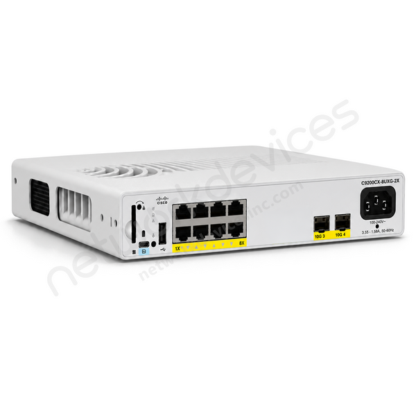 Cisco Catalyst C9200CX-8UXG-2X-E 8-Port UPoE Compact Switch, 2x10G Uplinks, Network Essentials