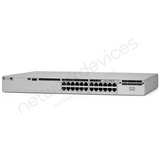 Cisco Catalyst 9300 C9300-24T 24-Port Data-Only Switch with Modular Uplink - angled front view | Network Devices Inc.