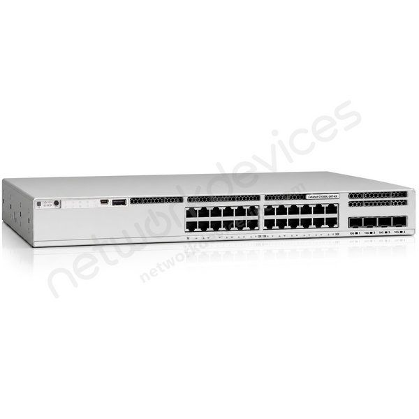 Cisco Catalyst C9300L-24T-4X-E 24-Port Data Switch with 4x 10G SFP+, Network Essentials