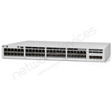 Cisco Catalyst 9300L C9300L-48UXG-4X 48-Port mGig UPOE Switch with 4x10G Uplinks - angled front view | Network Devices Inc.
