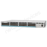 Cisco Catalyst 9300X C9300X-48HX 48-Port mGig UPOE+ 90W Switch with Modular Uplink - angled front view | Network Devices Inc.