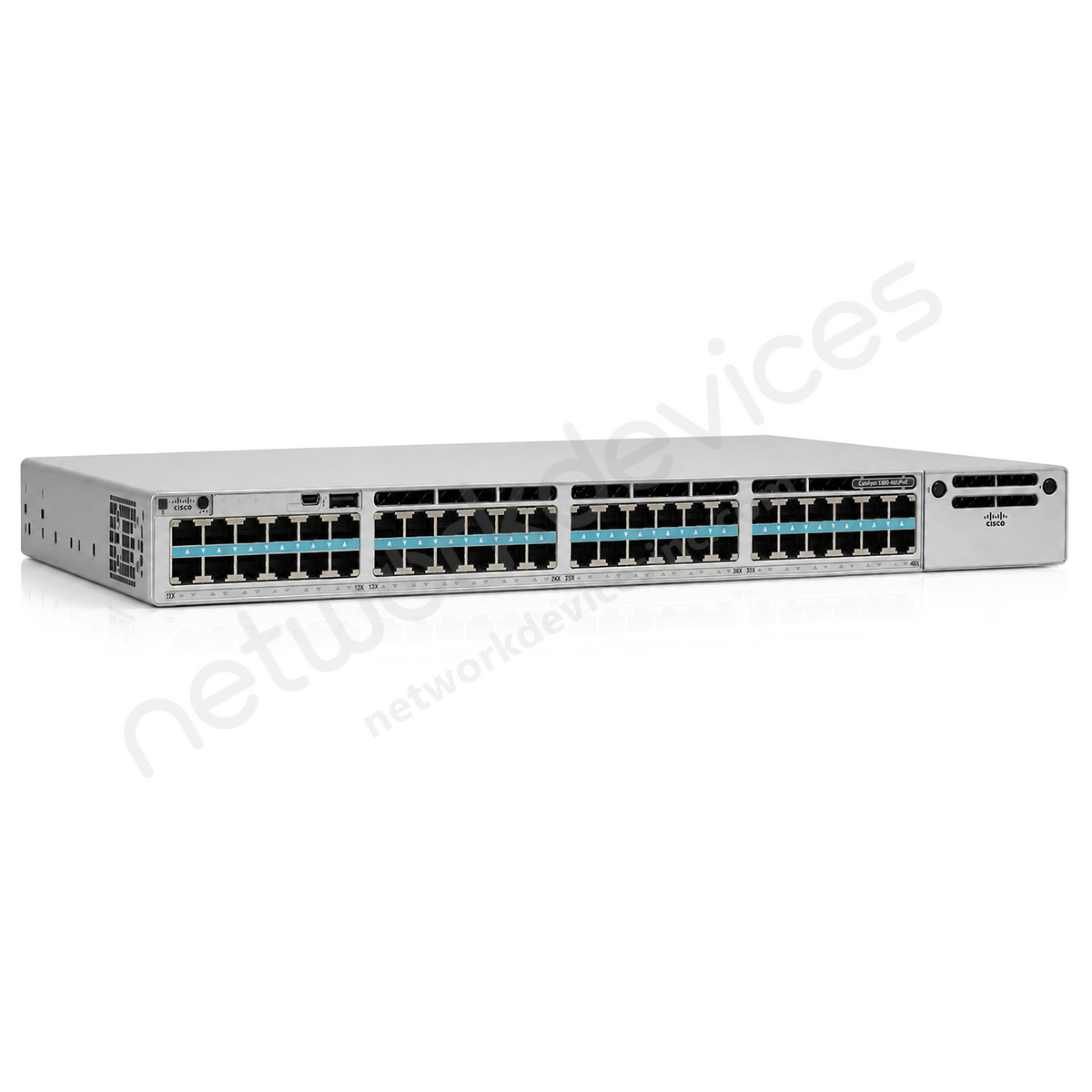 Cisco Catalyst 9300X C9300X-48TX 48-Port mGig Data-Only Switch with Modular Uplink - front view | Network Devices Inc.