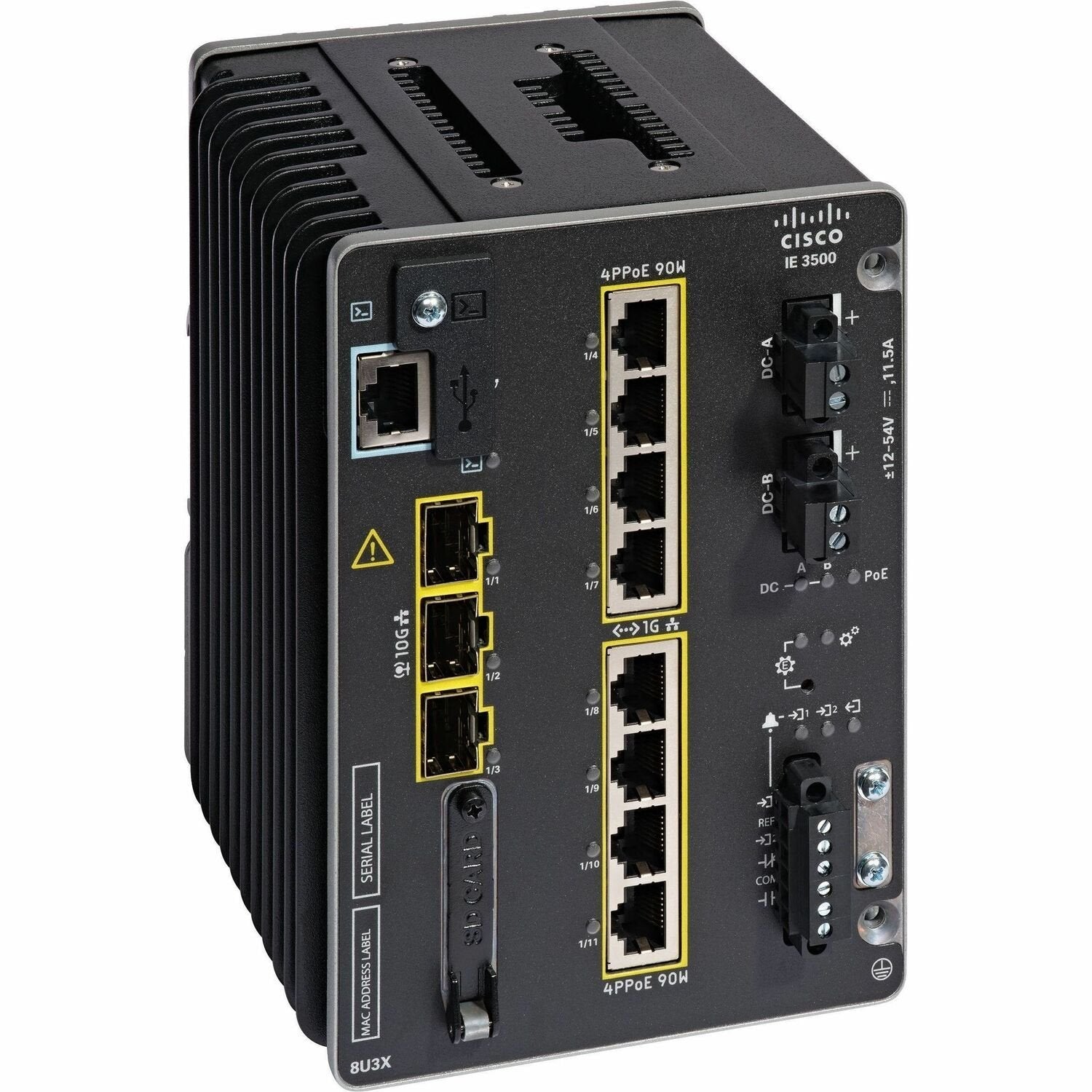 Cisco 2500 SERIES 3台 & Catalyst 2900 1台 Cisco Catalyst IE-3500-8U3X-E Industrial PoE Switch