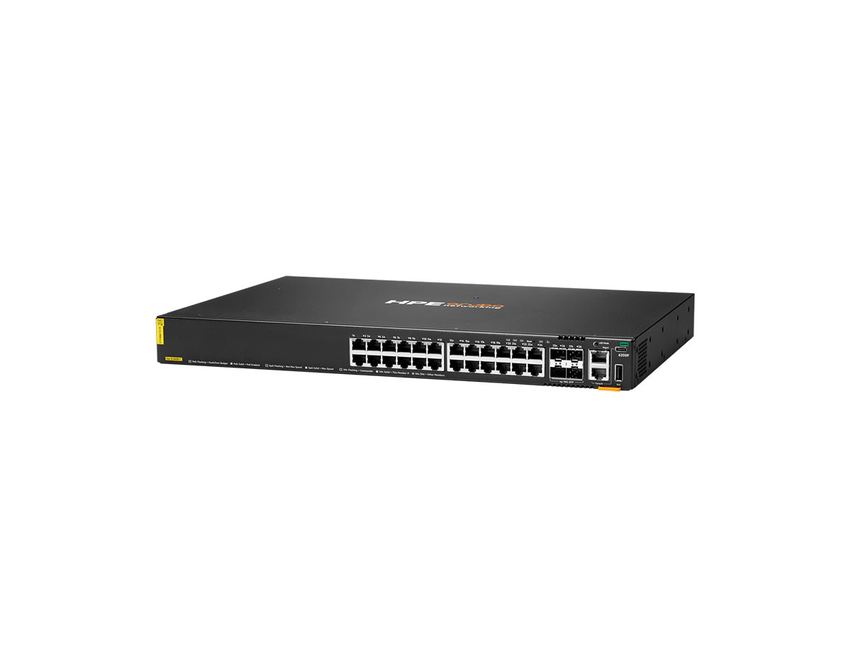HPE JL662A Aruba Networking CX 6300M 24‑port 1GbE Class 4 PoE and
