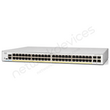 Cisco Catalyst 1300 C1300-48FP-4G 48-Port Full PoE+ Switch with 4x1G Uplinks - angled front view | Network Devices Inc.