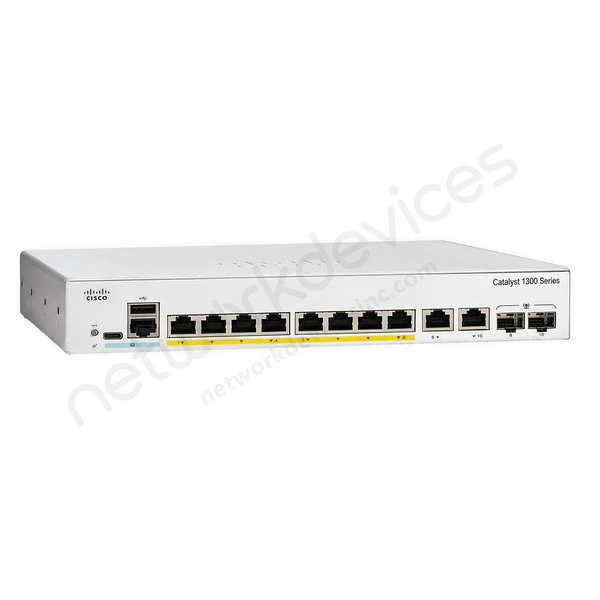 Cisco Catalyst C1300-8P-E-2G 8-Port Layer 3 Managed PoE+ Switch, 2x1G SFP/RJ-45 Combo