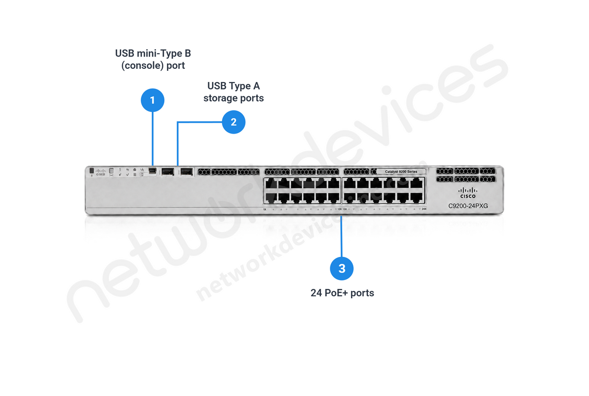 Cisco Catalyst C9200-24PXG-E 24-Port mGig PoE+ Switch, Network Essentials