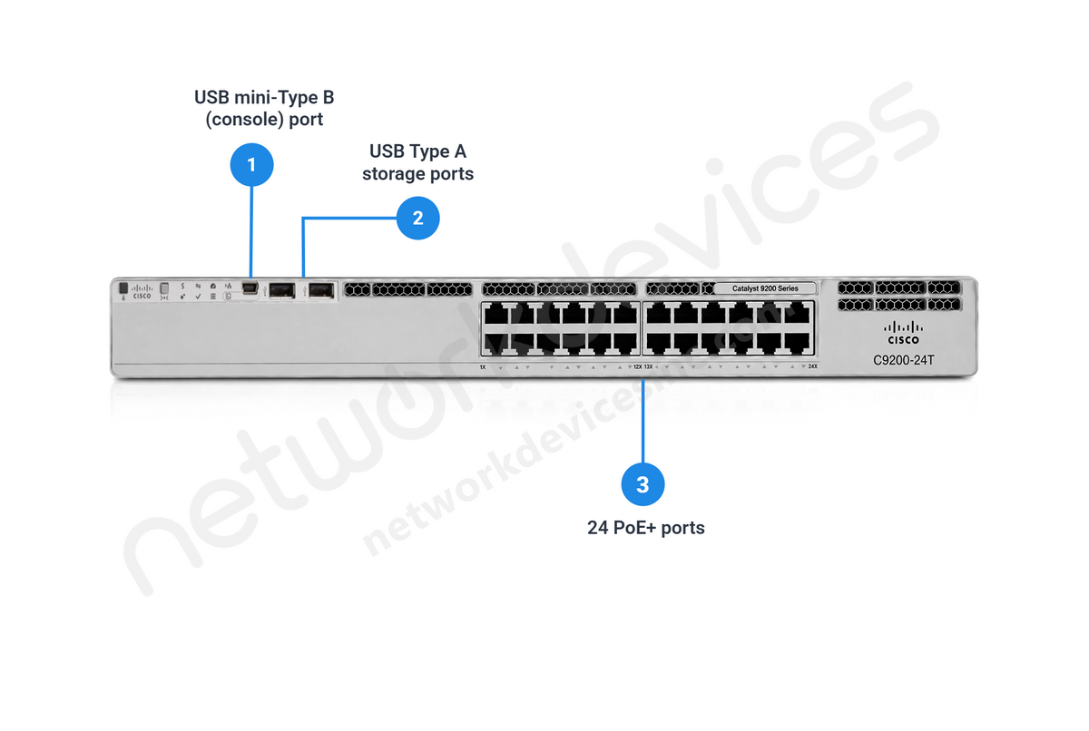 Cisco Catalyst C9200-24T-A 24-Port 1G Data Switch, Network Advantage