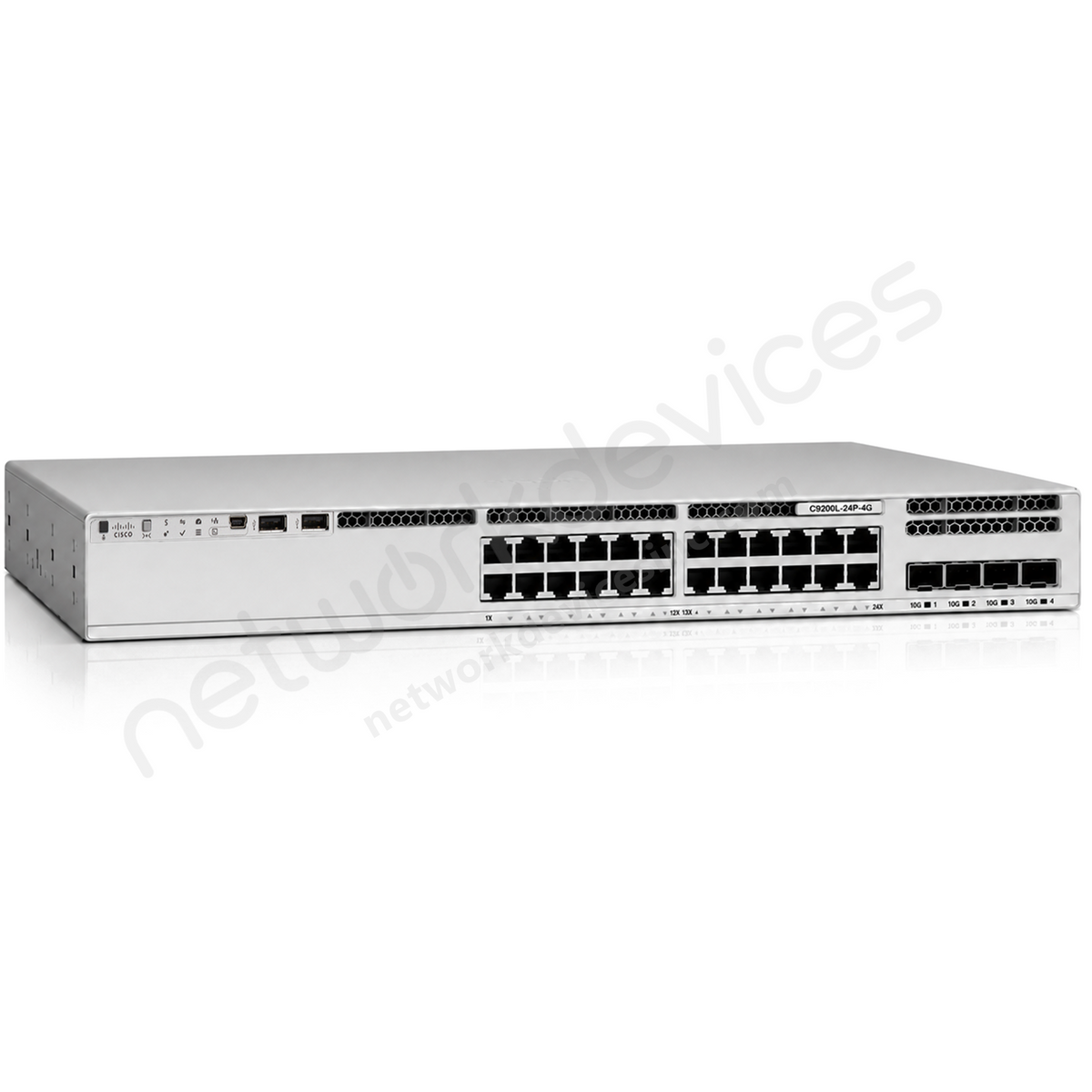 Cisco Catalyst C9200L-24P-4G-A 24-Port Full PoE+ Switch, 4x1G Uplinks, Network Advantage