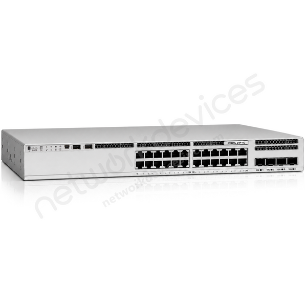 Cisco Catalyst C9200L-24P-4G-E 24-Port PoE+ Switch with 4x1G Uplinks, Network Essentials