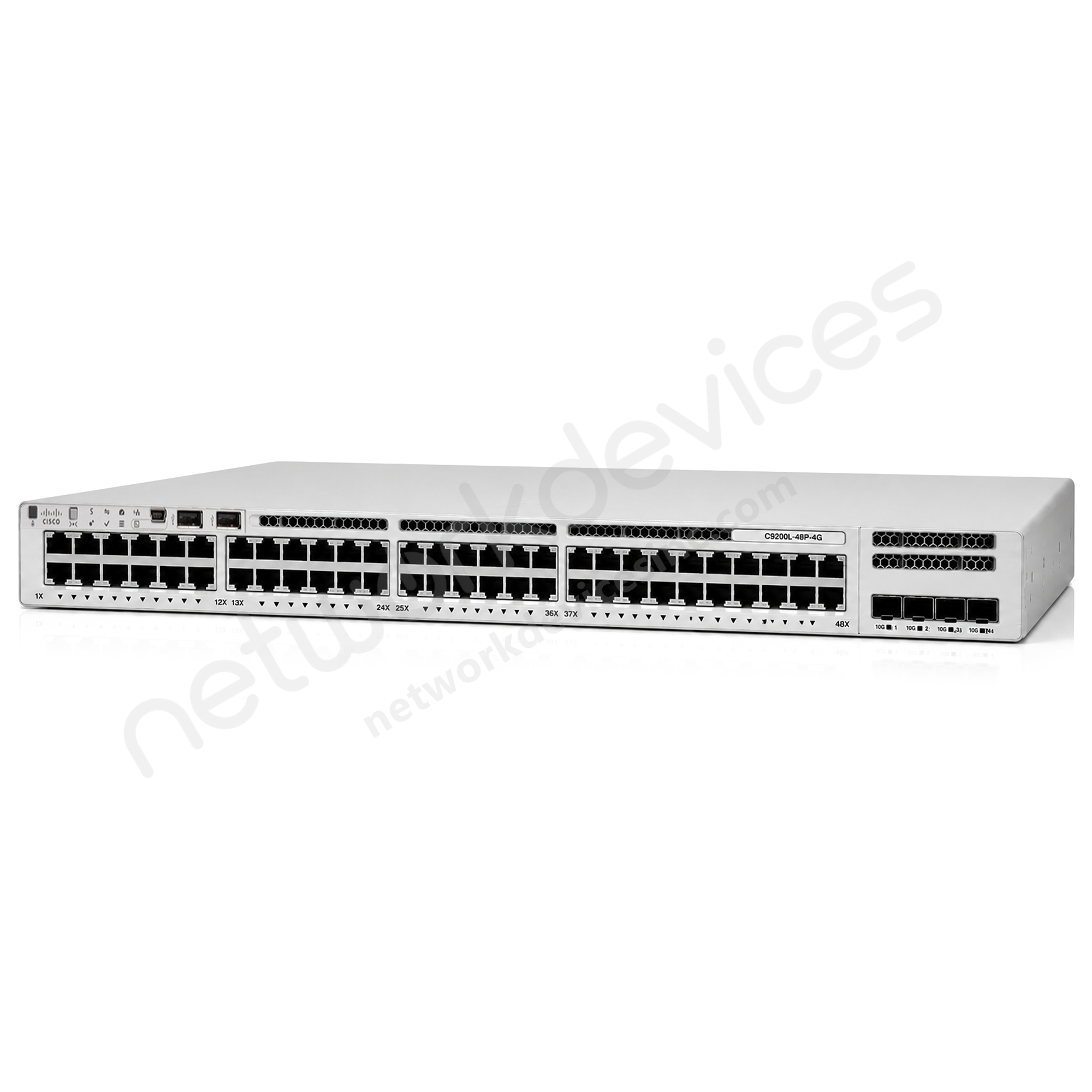 Cisco Catalyst C9200L-48P-4G-E 48-Port Full PoE+ Switch, 4x1G Uplinks, Network Essentials