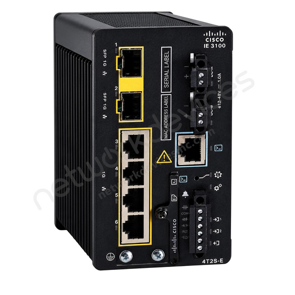 Cisco Catalyst IE-3100-4T2S-E 6-Port Data Industrial DIN-Rail Switch with 2x 1G SFP Uplinks, Network Essentials