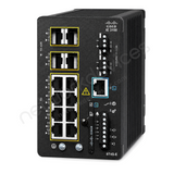 Cisco Catalyst IE3100 IE-3100-8T4S-E Rugged Industrial Switch, 8 x 1G copper, 4 x 1G SFP - angled front view | Network Devices Inc.