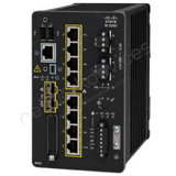 Cisco Catalyst IE3200 IE-3200-8P2S-E Rugged Industrial Switch, 8 x PoE+, 2 x 1G SFP - angled front view | Network Devices Inc.