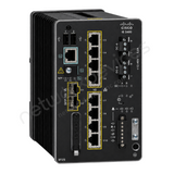 Cisco Catalyst IE3400 IE-3400-8T2S-A Rugged Industrial Switch, 8 x 1G copper, 2 x 1G SFP - front view | Network Devices Inc.