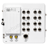 Cisco Catalyst IE3400H IE-3400H-16FT-A Rugged Industrial Switch, 16 x 100M copper - port detail view | Network Devices Inc.