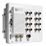 Cisco Catalyst IE3400H IE-3400H-16FT-E Rugged Industrial Switch, 16 x 100M copper - front view | Network Devices Inc.
