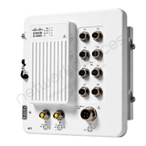 Cisco Catalyst IE3400H IE-3400H-8FT-A Rugged Industrial Switch, 8 x 100M copper - angled front view | Network Devices Inc.