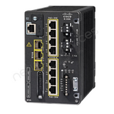 Cisco Catalyst IE3500 IE-3500-8P3S-E Rugged Industrial Switch, 8 x PoE+, 3 x 1G SFP - angled front view | Network Devices Inc.