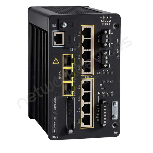 Cisco IE3500 IE-3500-8T3S-E 8-Port Data Industrial DIN-Rail Switch with 3x 1G SFP Uplinks, Network Essentials