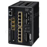 Cisco Catalyst IE3500 IE-3500-8T3X-E Rugged Industrial Switch, 8 x 1G copper, 3 x 10G SFP+ - angled front view | Network Devices Inc.
