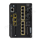 Cisco Catalyst IE3500 IE-3500-8T3X-E Rugged Industrial Switch, 8 x 1G copper, 3 x 10G SFP+ - port detail view | Network Devices Inc.