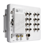 Cisco Catalyst IE3500H IE-3500H-12FT4T-E Rugged Industrial Switch, 12 x 100M copper, 4 x 1G copper - front view | Network Devices Inc.