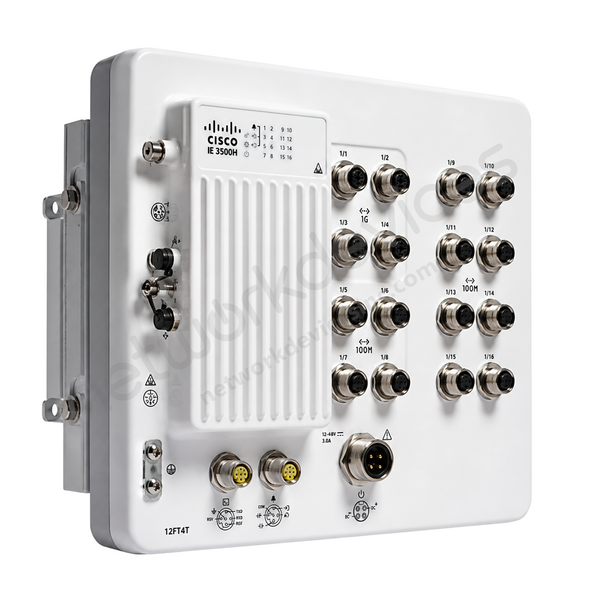 Cisco IE3500H IE-3500H-12FT4T-E 16-Port IP67 M12 Industrial Switch, Network Essentials