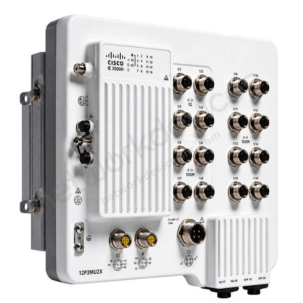 Cisco IE3500H IE-3500H-12P2MU2XA 16-Port PoE/4PPoE IP67 M12 Industrial Switch, Network Advantage