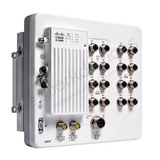 Cisco Catalyst IE3500H IE-3500H-14P2T-E Rugged Industrial Switch, 14 x PoE+, 2 x 1G copper - front view | Network Devices Inc.