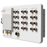 Cisco Catalyst IE3500H IE-3500H-20FT4T-A Rugged Industrial Switch, 20 x 100M copper, 4 x 1G copper - angled front view | Network Devices Inc.