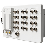 Cisco Catalyst IE3500H IE-3500H-24T-A Rugged Industrial Switch, 24 x 1G copper - angled front view | Network Devices Inc.