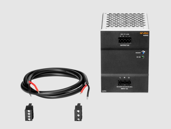 HPE Aruba 4000i POE 54VDC 240W 100-240VAC DIN Power Supply (JL819A)