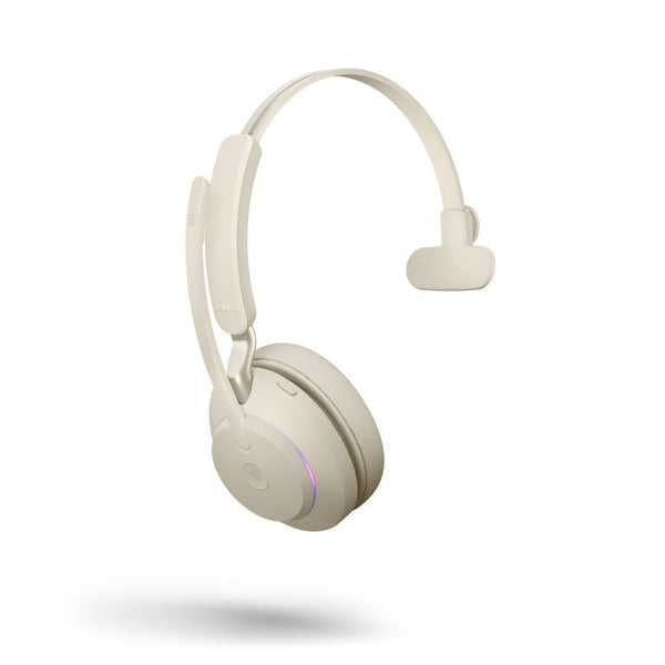 Jabra Evolve2 65 Mono Wireless Headset MS Certified - Beige (26599-889-898)