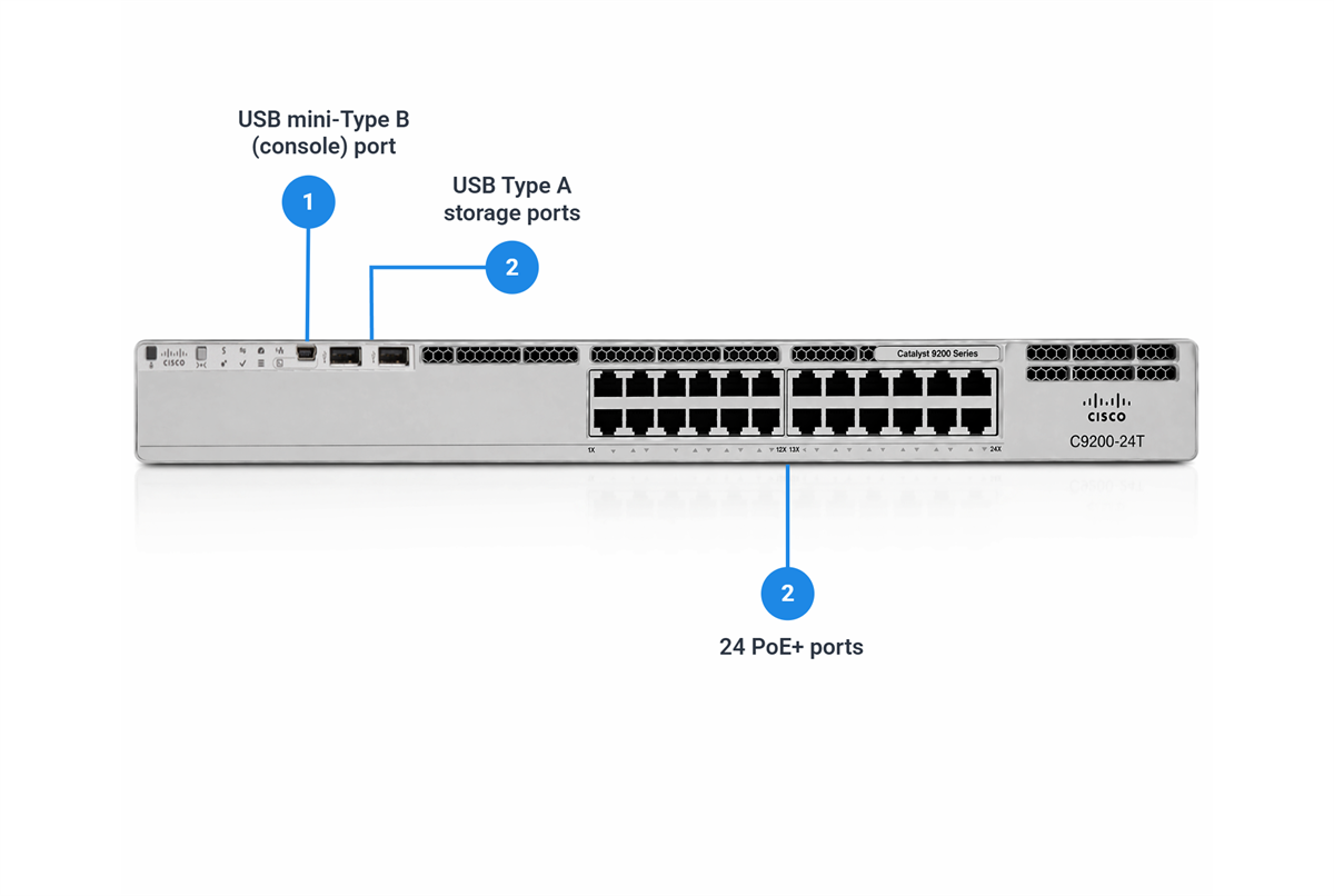 Cisco Catalyst C9200-24T-E 24-Port 1G Data Switch, Network Essentials