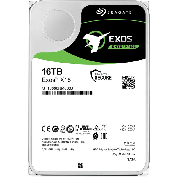 Seagate Exos X18 3.5'' 16 Tb 7200 Rpm ST16000NM000J SATA 6 Gb/s