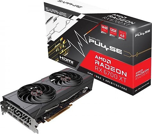 Sapphire 11306-02-20G Pulse AMD Radeon RX 6700 XT Gaming Graphics Card with 12GB GDDR6